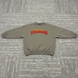 เสื้อสเวตเชิ้ตโอเวอร์ไซส์ผ้าฝ้ายฟลีซหนานุ่ม 100% สำหรับฤดูหนาว สไตล์ลำลอง พร้อมโลโก้สั่งทำ สีพื้น ย้อมแบบอีโค่เฟรนด์ลี่ ทรงไหล่ตก - Product Image 4