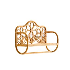 High Quality Wholesale Cheap Price Products Vintage Style Rattan Wall <b>Hanging</b> Shelve Wall Handcrafted OEM - Product Image 1