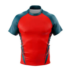 Maillot de rugby personnalisé de qualité supérieure, manches courtes, en polyester, pour hommes et femmes, respirant, durable, pour l'entraînement et les matchs d'équipe - Product Image 2