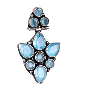 Latest Design Wholesale Oxidized <b>Silver</b> Multi Stone <b>Dangle</b> <b>Earrings</b> Bulk Supplier | Direct Factory Manufacturer | Hot Selling - Product Image 1