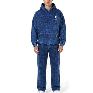 Survêtement délavé à l'acide, tissu doux, coupe décontractée, idéal pour le sport, les tenues décontractées et les vêtements de détente - Product Image 1