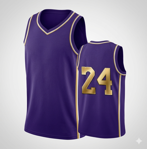 Maillot de basketball grande taille en polyester respirant à séchage rapide, col en V, tissu maillé, impression par sublimation de haute qualité - Product Image 1