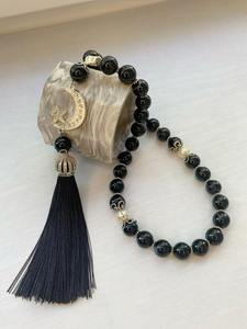 Tasbih Islámico de Resina con Aventurina Melocotón, Hecho a Mano, Calidad Premium, Cuentas de Oración para Decoración del Hogar, Precio para Musulmanes - Product Image 3