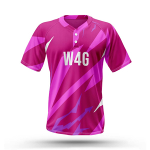 W4G Baseball Jersey Men's Red Checkered Sublimated 100% <b>Polyester</b> Short Sleeve Breathable Regular Fit Adult Sport Apparel - Product Image 5