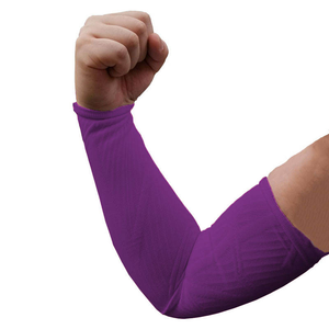 Manchon de bras unisexe respirant anti-UV personnalisé orange pour sports de plein air, cyclisme, baseball, compression rafraîchissante sans couture pour adultes - Product Image 2