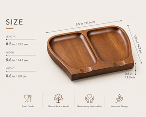 Custom Eco-Friendly Acacia Wood Spoon Rest Tray 2 Matching Reusable Wooden Spoons Natural Kitchen Organizer Dishwasher Safe - Product Image 3