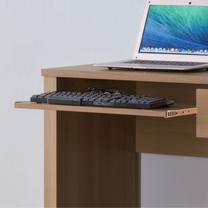 Scrivania Compatta 39"W per Casa e Ufficio, Scrivania per Studenti con Un Cassetto e Pomello in Legno, Marrone Taupe Scuro, Scrivania per Laptop e Computer con Cassetto per Tastiera - Product Image 2