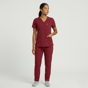 Unisex Hospital Nurse <b>Scrubs</b> Uniform <b>Set</b> Stand Collar Short Sleeve Custom Logo and Design Medical <b>Scrub</b> <b>Sets</b> Customized - Product Image 2