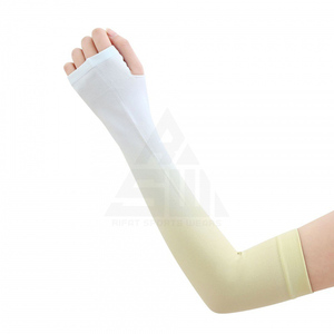 Manchons de cyclisme unisexes noirs, blancs, gris, anti-UV, séchage rapide, anti-transpiration, respirants, protection sportive par compression - Product Image 2