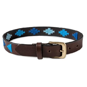 Ceinture Polo en Cuir de Vache Faite Main en Argentine, Ceinture Colorée avec Boucle en Alliage - Product Image 6