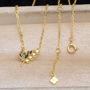 Collar de Plata 925 con Diseño de Hoja y Cadena de 2-2.5 mm, Accesorios para Joyería de Perlas, Semiterminado 5849, Bandeja Hueca Sin Perforar - Product Image 4