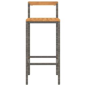 Ensemble de 2 tabourets de bar gris pour meubles de patio pour espaces extérieurs - Product Image 4