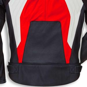 Chaqueta de cuero de motocicleta roja personalizada para hombre Ropa deportiva de carreras de autos de moda - Product Image 3