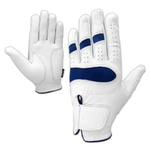 Gant de golf DARIB IMPEX en cuir véritable pour droitier, antidérapant, pour homme, fermeture à enfiler, respirant, impression en relief, bleu foncé - Product Image 5