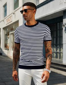 T-shirt décontracté à manches courtes 100 % coton pour homme de la marque AMY, coupe classique, devant uni brodé, respirant, vente en gros - Product Image 4
