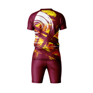 Vente chaude Collège Vintage Rétro Football Jersey Chemises Respirant À Séchage Rapide À Manches Courtes 100% Polyester Personnalisé Équipe De Football - Product Image 2