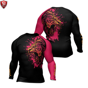 Maillot de compression unisexe à manches courtes, imprimé, séchage rapide, en Spandex/Polyester, léger, pour le sport - Product Image 6