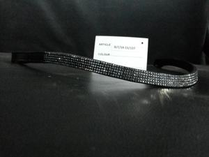 Banda de cejas con cristales dorados con cadena Halters de cuero marrón Accesorios elegantes para caballos - Product Image 5