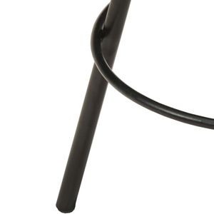 Ensemble de 2 tabourets de bar marron et noir en bois de manguier brut avec finition en fer - Product Image 4