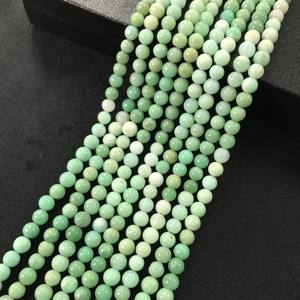 Cuentas Lisas de Crisoprasa 100% Naturales, Certificadas por IGI, Grado AA, 5.5mm-6.5mm, Color Verde Piedra, Gemas Fire Vivaaz, Joyería Jaipur - Product Image 5