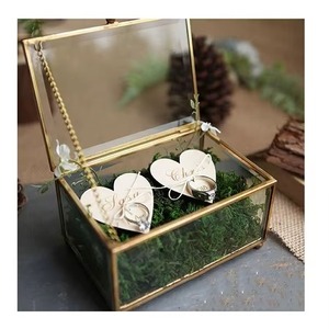 Decorative Jewelry Storage <b>Box</b> Clear Glass Metal Frame Elegant Long Glass Jewelry <b>Box</b> with <b>Strong</b> Metal Structure - Product Image 4