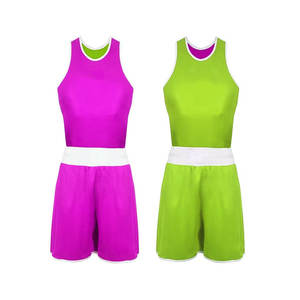 Uniforme de boxeo profesional personalizado, conjunto de chaleco y pantalones cortos de boxeo con estampado personalizado en un estilo único y la mejor calidad - Product Image 6