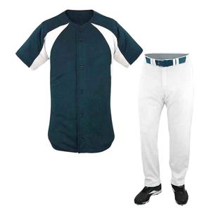 Uniforme de Béisbol Personalizado al por Mayor, Conjunto de Jersey y Pantalones 100% Poliéster, Transpirable, de Secado Rápido, Cintura Elástica, Impresión Sublimada - Product Image 1
