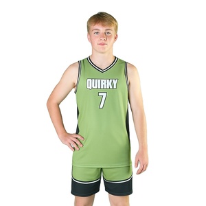 Nouveau style de maillot de basket-ball personnalisé avec impression par sublimation, respirant, antibactérien, grande taille, absorbant la transpiration, 100% coton - Product Image 3
