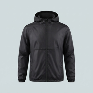 Chaqueta Cortavientos con Capucha para Hombre, Ropa de Exterior, Logotipo Personalizado, Poliéster/Algodón, Corte Regular, Estilo Casual, Grosor Estándar - Product Image 1