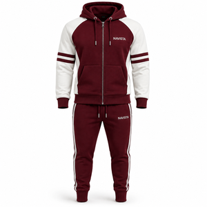 Ensemble de survêtement coupe-vent respirant personnalisé deux pièces avec veste zippée et pantalon en molleton pour homme – Collection Été 2026 - Product Image 6