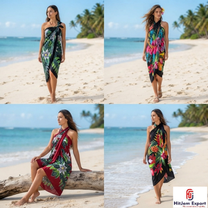 Custom Hawaiian Lavalava Beach Sarong Pacific Island Pareo Samoa Savaii Apia OEM ODM Customized Manufacturing Service Provider - Product Image 4