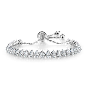 Bracelet tennis unisexe en or massif 18 carats avec pierres naturelles taille brillant, serti griffes AMBER JEWELS T-2496, certifié IGI, plaqué or 10 carats - Product Image 1