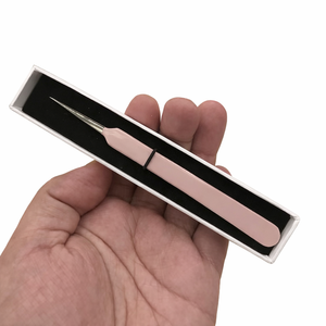Pinzas Personalizadas para Extensión de Pestañas, de Acero Inoxidable Sostenible, Color Durazno, Punta Puntiaguda de Precisión, Pinzas Profesionales de Aislamiento - Product Image 1