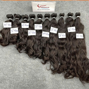 Vente en gros d'extensions de cheveux ondulés noirs bruts vietnamiens 100% meilleure qualité sans enchevêtrement grand stock disponible vague naturelle produits chauds - Product Image 6
