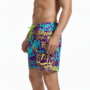 Shorts de bain pour hommes grandes tailles, 100 % polyester, séchage rapide, respirants, écologiques, pour la plage et le surf, été - Product Image 2