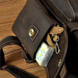 Ultimate <b>Waterproof</b> Leather <b>Backpack</b> Anti-Theft Vintage Laptop Rucksack Genuine Leather Luxury LBP-0348 - Product Image 6