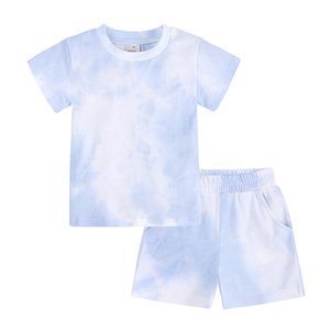 BNSB SPORTS Oversized Tie-Dye Crewneck T-Shirt & Shorts Set 2026 New Men's High Street Summer Fashion 100% Cotton Quick Dry Set - Product Image 3