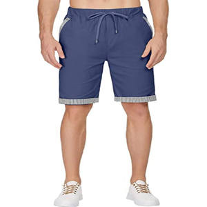 Nouveau design tendance OEM ODM Vente en gros Short de sport gris pour homme brodé, extensible dans les 4 sens, uni, décontracté, écologique et à séchage rapide - Product Image 2