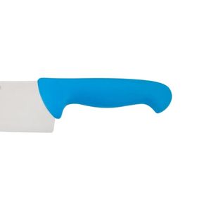 มีดทำครัวด้ามสีน้ำเงิน ใบมีดสีเงิน พร้อมที่จับกันนิ้วแบบ Ergonomic สำหรับหั่นผักและหั่นเนื้อ - Product Image 6