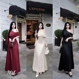 Elegante Vestido Largo Sexy de Manga Corta para Mujer, Combinación Perfecta de Elegancia, Comodidad, Casual y Formal para Diversos Eventos, Maxi de Seda - Product Image 3