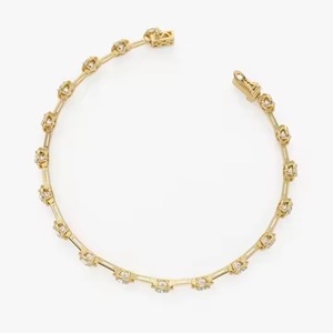 New Handmade Wonders Bracelet 18k Yellow Gold Chain Moissanite Bracelet <b>Bangle</b> Diamond Bracelet Gift for - Product Image 3