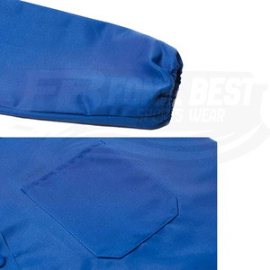 Bata Médica Premium Unisex de Algodón Azul Antiestática de Manga Larga, Uniforme de Punto con Logotipo de Detección de Agujas, Impresión OEM - Product Image 5