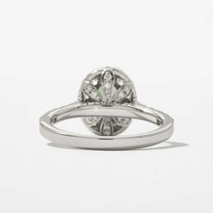 Elegant White <b>Gold</b> Engagement <b>Ring</b> Crafted in <b>14K</b> <b>Gold</b> 0.87ct Oval Alexandrite Lab Grown Diamond Prong Set IGI Certified Women's - Product Image 5