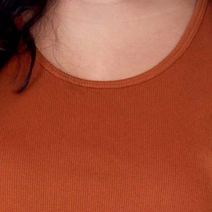 Débardeur décontracté en tricot pour femme, col rond, couleur unie, longueur normale, sans manches, en orange - Product Image 3