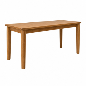 Mesa de Comedor Rectangular Moderna Escandinava de Madera de Teca Sólida, Ecológica, Impermeable, con Patas de Madera, Diseño Estable para Muebles del Hogar - Product Image 2