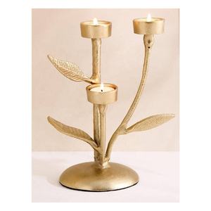 Ensemble de porte-bougies en aluminium fait main, finition antique, support de bougie en métal, lanterne décorative pour la maison et les mariages - Product Image 2