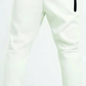 Men's <b>White</b> <b>Tracksuit</b> Full Sleeve Drawstring Side Pockets Casual Regular Fit Solid Color Winter Wear 100% Cotton Fleece Sporty - Product Image 4