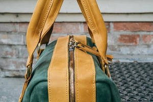 กระเป๋าเดินทางหนังแท้คุณภาพสูง งานแฮนด์เมดสไตล์วินเทจ ขนาดใหญ่ จุของได้เยอะ สะพายได้ ปรับสายสะพายได้ - Product Image 3