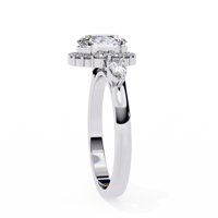 Bague de luxe Provence Jewelry en or plaqué avec diamant de laboratoire ovale de 2 carats, certifiée IGI, pour femme