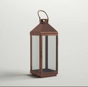 Farol de Metal Moderno para Velas con Acabado Marrón Mate, Faroles de Metal para Velas para Decoración del Hogar y Exteriores, Personalizados, Venta al Por Mayor - Product Image 6